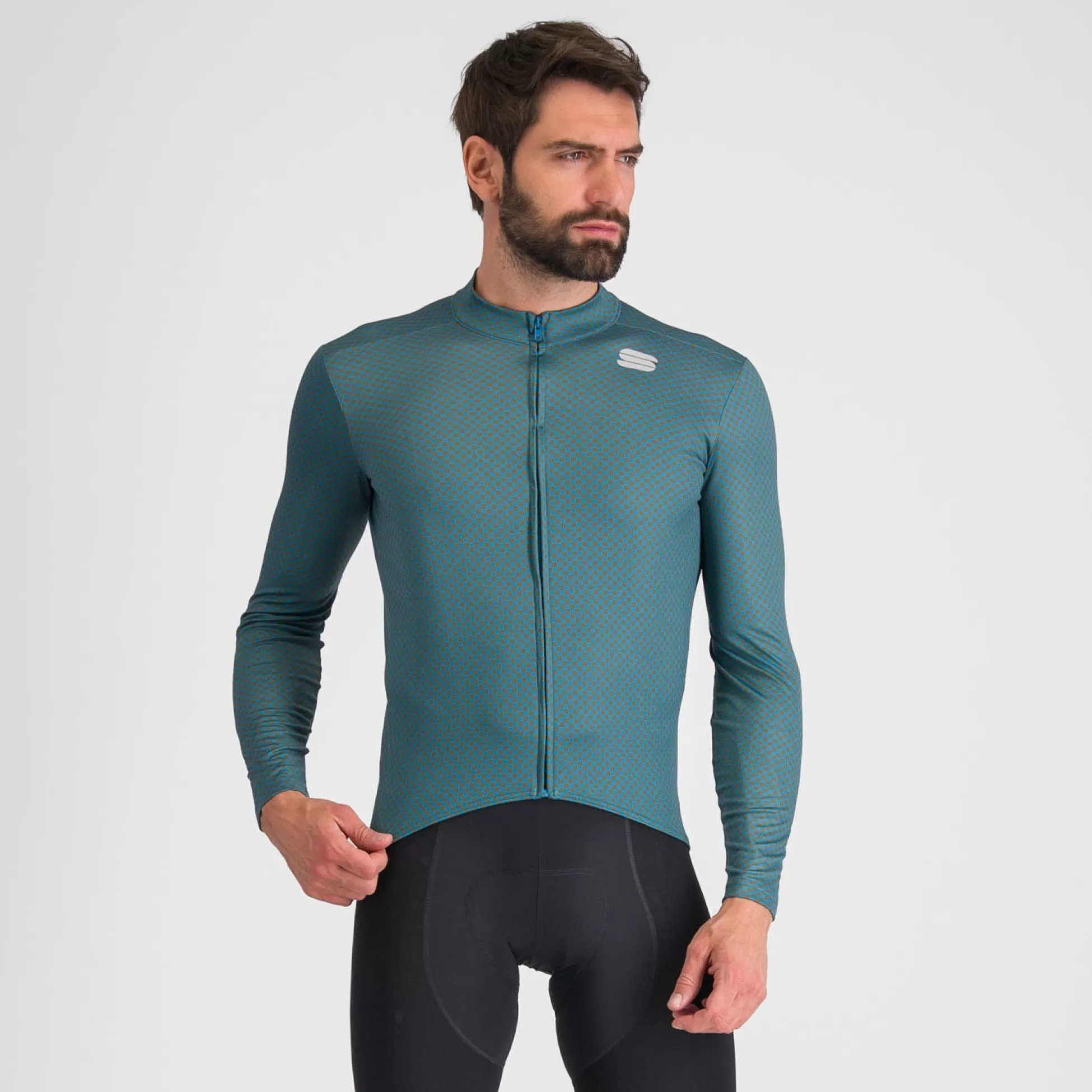 Sportful CHECKMATE THERMAL JERSEY BERRY BLUE BEETLE CEDAR^MEN Road | Jerseys