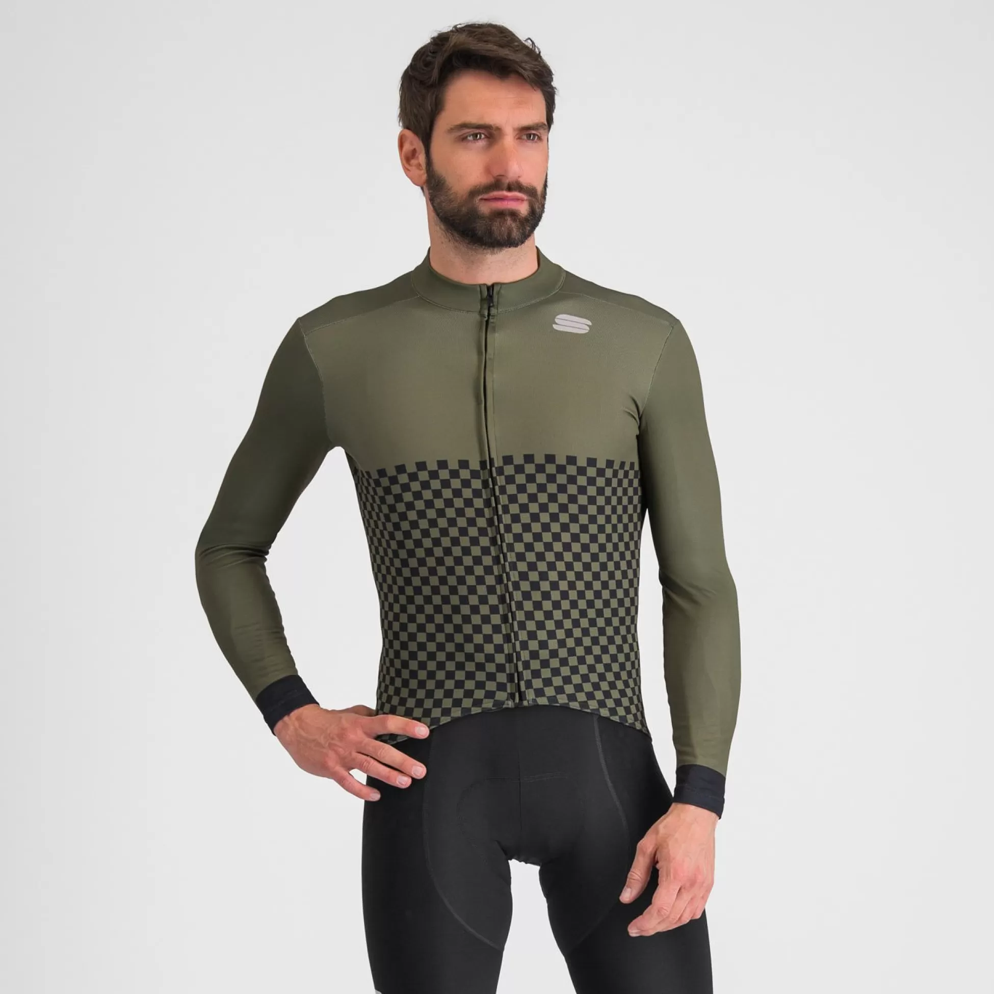 Sportful CHECKMATE THERMAL JERSEY BEETLE BLACK^MEN Jerseys