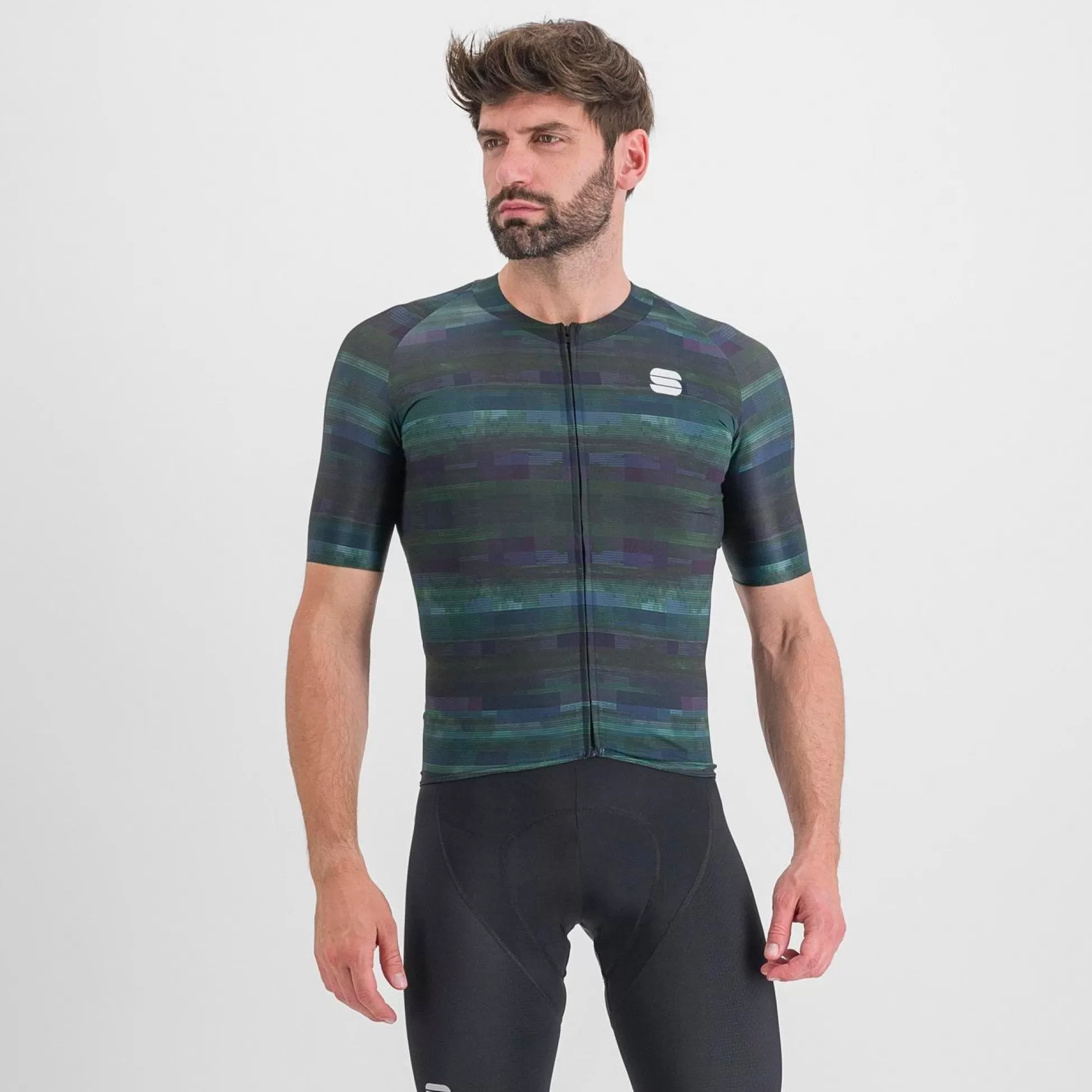 Sportful GLITCH BOMBER JERSEY MULTICOLOR BLACK^MEN Jerseys