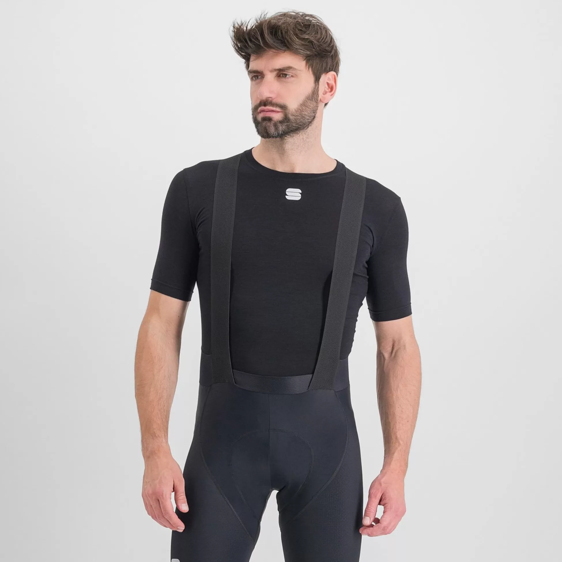 Sportful MERINO LAYER TEE SHORT SLEEVE BLACK^MEN Road | Base Layers | Gravel